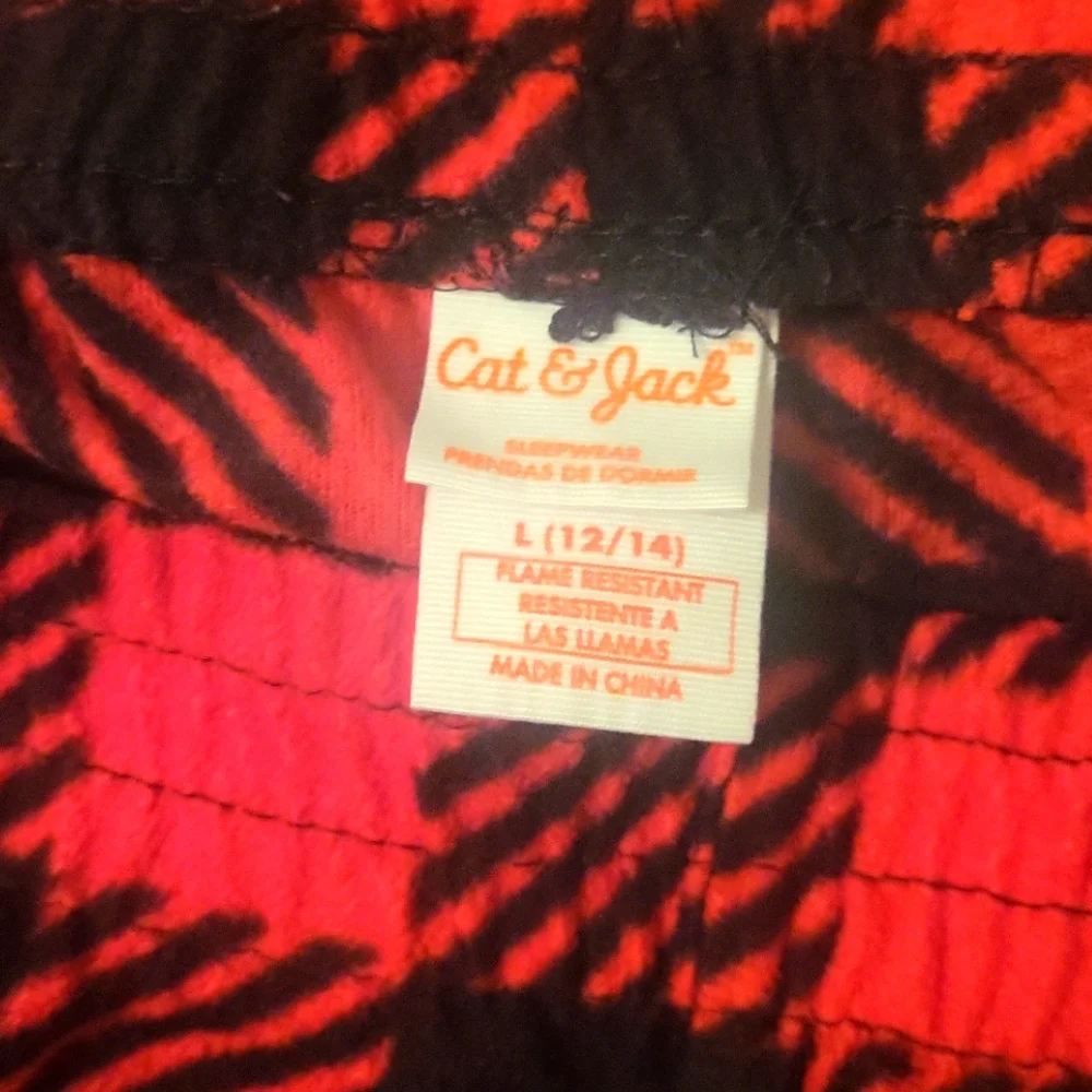 Cat & Jack boys PJs, L (12/14). Cute fox/animal in fuzzy hat, soft flannel pants - Picture 5 of 6